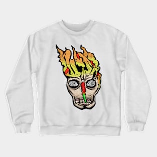 Flaming Skull Crewneck Sweatshirt